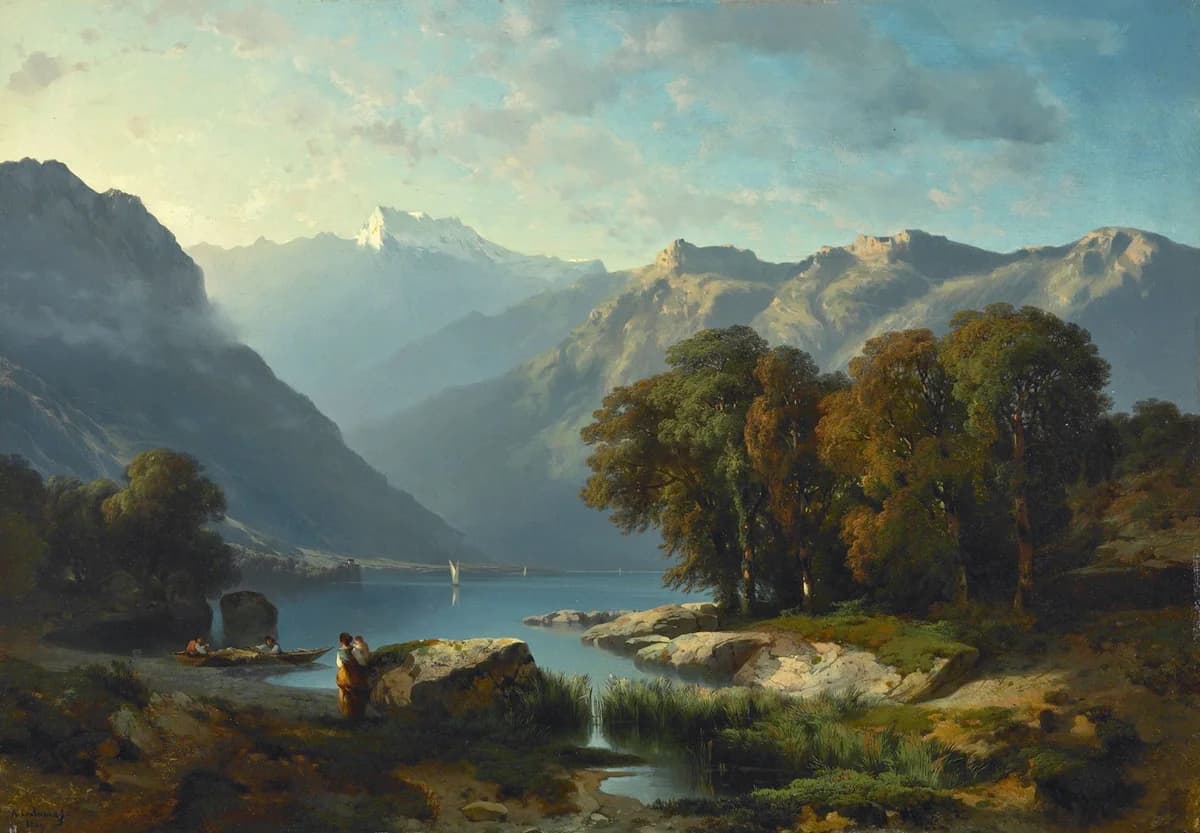 Calame -- Lac Leman et les Alpes